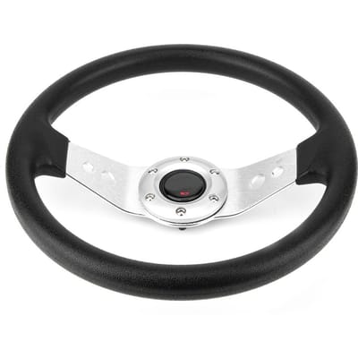 Stijlvol Uniek Auto Universeel Stuurwiel Accessoires Auto Onderdelen Zwart en Zilver white