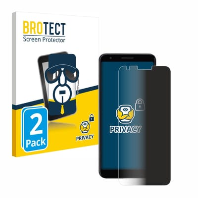 BROTECT - privacy screenprotector voor Google Pixel 3a - Folie Beschermfolie Blauwlichtfilter 2 Stuks