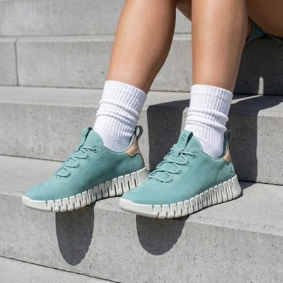 Ecco Ecco Gruuv Sneakers blauw Leer