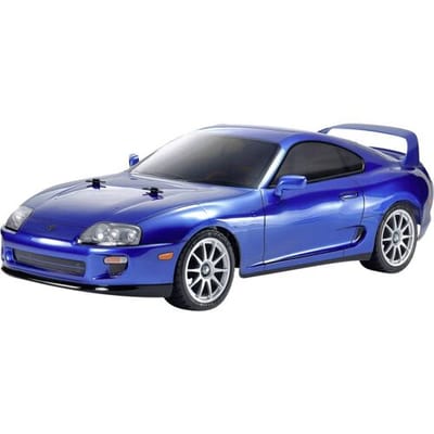 Tamiya Modelbouwpakket Auto - 47505 RC Auto Toyota Supra (JZA80) Metallic Blauw Gespoten Body (BT-01) RC Plastic - 1:10 - Modelbouw