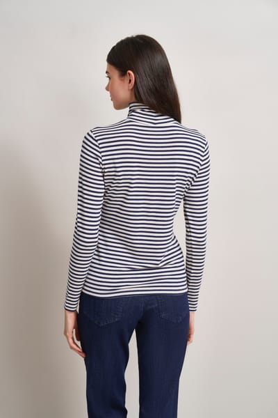 Bugatti Damen Shirt met lange mouwen en strepen