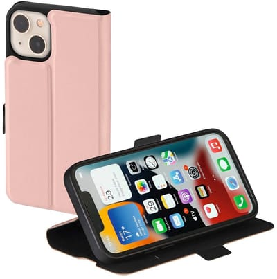 Hama Booklet Single 2.0 Cover Hoesje geschikt voor iPhone 13 - Pasvakjes - Magnetische sluiting - Standfunctie - Roze