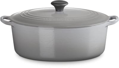 Le Creuset cocotte 31 cm ovaal - Gietijzer - 31 cm - Mist grey