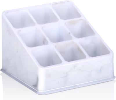 Edco Make-up organizer/opberger - 9 x 9 x 9 cm - marmer look