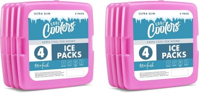 Slanke, Herbruikbare IJspakketten voor Lunchboxen en Tassen - Set van 8