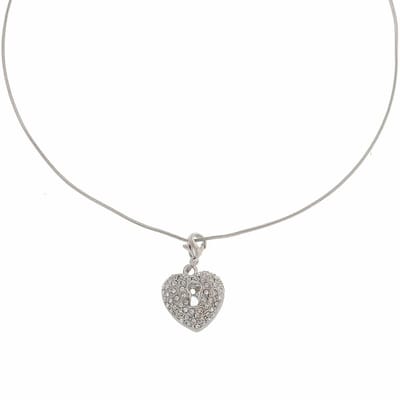 Behave - Ketting met hart hanger - zilverkleur - Trendy romantisch