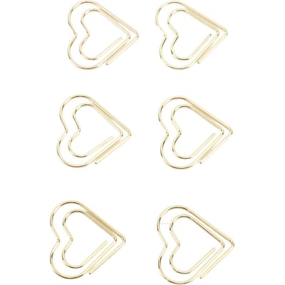 100 stuks Hartvormige Paperclips Leuke Metalen Paperclips Draagbare Schattige Kleine Paperclips voor goud