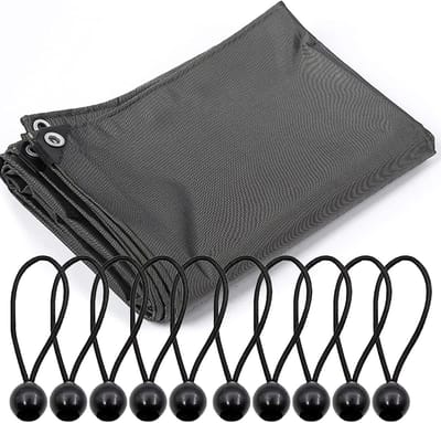 Waterdicht Tarpaulin - Afdekzeil Bungee Ballen - Bescherming Outdoor - Versterkte Randen - 3x3 Meter - Kleurrijk
