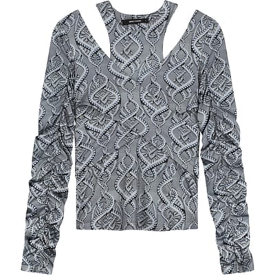 Daily Paper Lindsay Top Grey Maat: S | Longsleeves Outlet | Dames | Wit