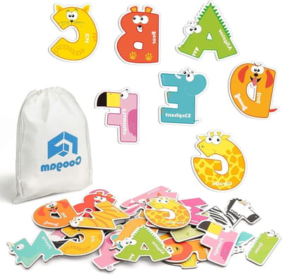 Grote Kleurige Dierenvormige Magnetische Letters Set van 26 Stuks voor Educatief Spel en Spelling voor Kinderen van 3 tot 5 Jaar