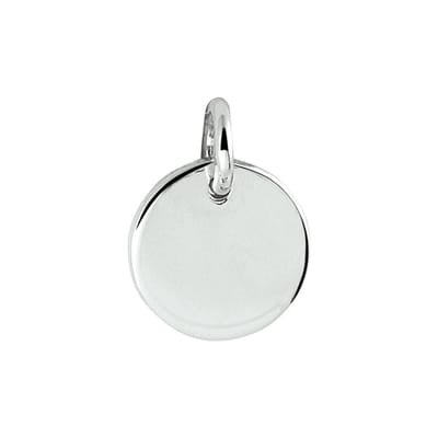 Zilver Gerhodineerde Graveerhanger rond 1330154