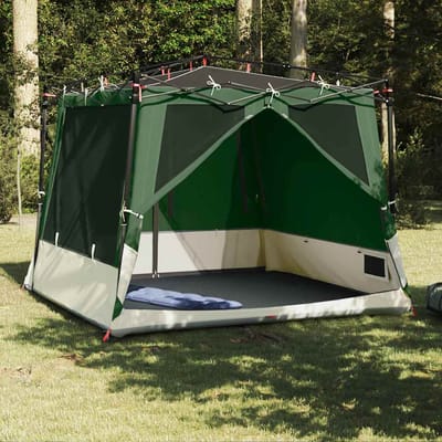 vidaXL Binnentent met dak met opslag Groen 291 x 291 x 240 cm taft
