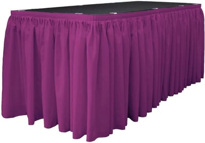 Plissé Tafelrok - Tafeldecoratie - Feestelijke Aankleding - Met 7 Clips - 14 Voet x 29 Inch - Oranje