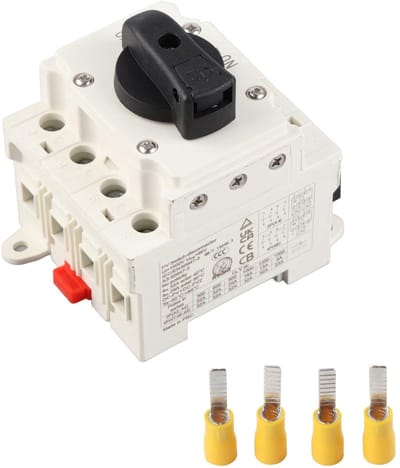 Dailygoody - Solar Disconnect Switch - DC-schakelaar - Vlamvertragend - Geel - Zonnepaneel - Veiligheid en betrouwbaarheid - Geschikt voor zonnepanele