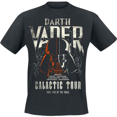 Star Wars - Disney T-shirt - DARTH VADER GALACTIC TOUR POSTER - M tot L - voor Mannen - zwart