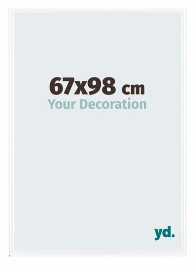 Your Decoration - Fotolijst 67x98 cm - Kunststof - Wit Hoogglans - Bordeaux