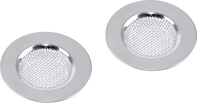 Korfplug Zeef Edelstaal 6,5 cm 2 stuks - Spoelbak - Afvoerplug - Wastafel