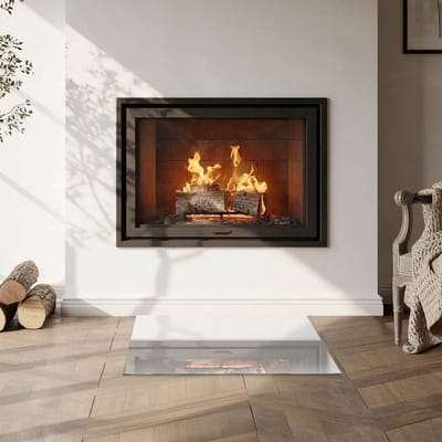 Coloray Vloerplaat Houtkachel - Vloerplaat Openhaard - 60 cm x 40 cm - Houtkachel Accessoires - Grijs Vloerplaat Kachel - Plaat Kachel - Plaat voor Onder Houtkachel - Open Haard Accessoires - Onderplaat