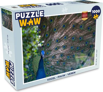 Puzzel Vogel - Pauw - Veren - Legpuzzel - Puzzel 1000 stukjes volwassenen