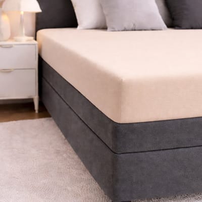 24-Bedding - Duopak 2 stuks !! - Hoeslaken - Dubbel Jersey - 100% katoen - 100x200 cm - 30 cm - Beige - Extra dikke kwaliteit 200 gr/m2