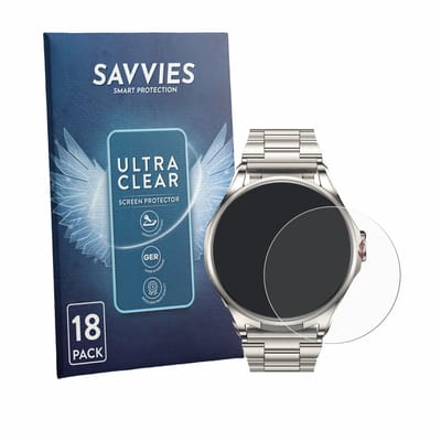 Savvies - Screenprotector voor Huawei Watch Buds 2 - Folie Beschermfolie transparant 18 Stuks