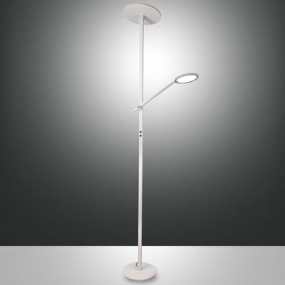 Fabas Luce Regina LED vloerlamp met leesarm, 2-lamps, wit