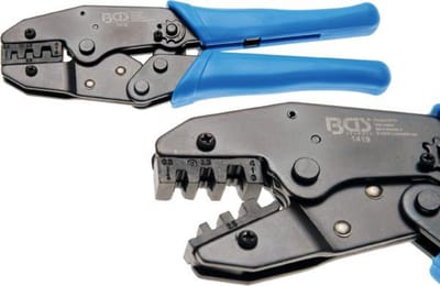 Ratel krimptang  0.5 - 1 - 1.5 - 2.5 - 4 - 6 mm² - kabelschoentang voor ongeisoleerde kabelschoentjes - erg handig - BGS1419
