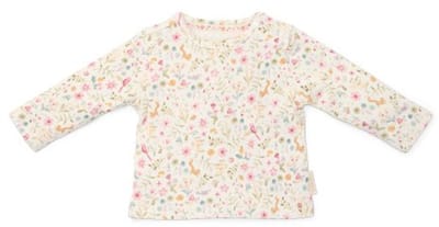 Little Dutch Shirt lange mouw - Maat 50 - T-shirt Meisjes - Wit - Fairy Garden Newborn