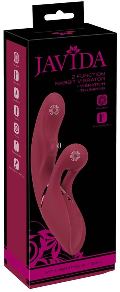 Javida 2 Functionele Rabbit Vibrator Rood