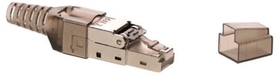 DANICOM S/FTP CAT7 Toolless RJ45 Connector - voor stugge kern
