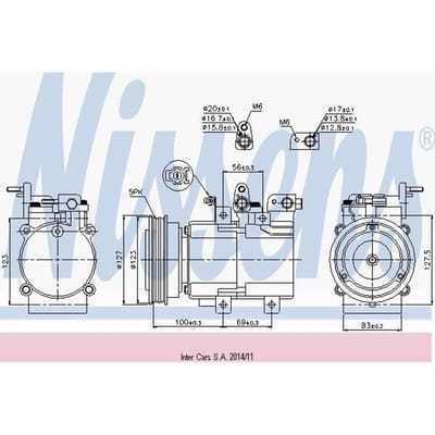 Compressor, airconditioner NISSENS 89276