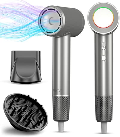 Royce Styling Ionen Föhn met Diffuser – voor Krullen & Stijl haar - Haardroger – Ionische Haarfohn met Heat Protection Spray - Fohnborstel