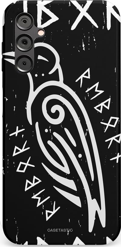 Casetastic Hoesje Geschikt voor Samsung A14 (5G/4G) - Stijlvolle Beschermende Duo-layer Case - Runische Symboliek