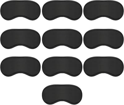 10 Stuks Oogmasker voor Slaap - Zwarte Blinddoek voor Volledige Donkerheid, Ideaal voor Reizen en Powernaps