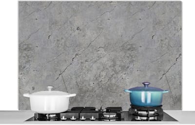 Spatscherm keuken 120x80 cm - Kookplaat achterwand Patronen - Beton print - Oud - Muurbeschermer - Spatwand fornuis - Hoogwaardig aluminium