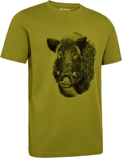 Deerhunter Jaxon Heren T-shirt korte mouw Wild Moss scandinavisch T-shirt Maat S