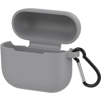 Étui en Silicone Compatible pour 3 2021 Housse de Protection Complète Étui pour Écouteurs Sans Fil Housse Antichoc avec Mousqueton Type 5 gray