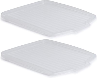 Whitefurze Afdruipmat/Droogmat - 2x - transparant - kunststof - 45x38
