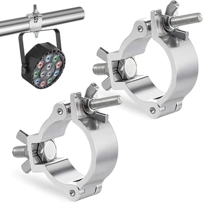 25-30mm Stage Lighting Clamp - 2pcs Light Grille Clamp - Stage Clamp Hooks - Truss Clamp - Stage Lighting Clamps - Load Capacity 100 kg - Heavy Duty Tension Clamp