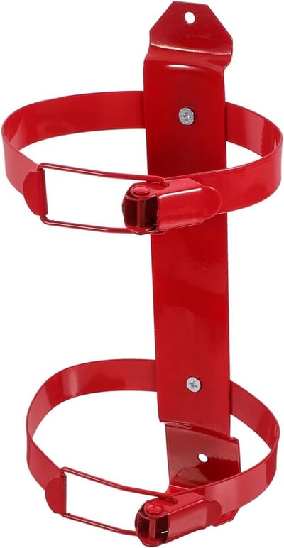 Brandblusser Montagebeugel - Brandblusser Houder - Veiligheid Thuis - Verstelbaar Ontwerp - 25.5 x 11.5 x 11.5 cm - Rood