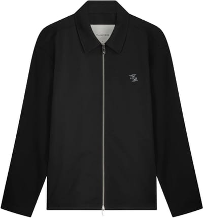 Filling Pieces - Jas Zwart Filling Pieces 422560500247 Jackets Zwart Coach Jacket Twill Wool