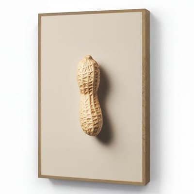 Wandlamp 60x90 cm - Oplaadbaar - Pinda - Ruw - Beige - Wandlampen binnen woonkamer - Slaapkamer lamp - Decoratieve nachtlamp - Vloerlamp draadloos
