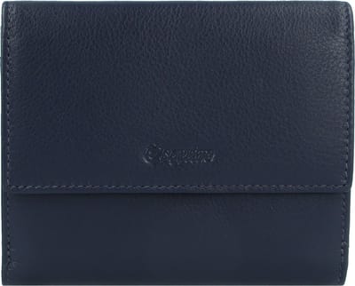 Esquire Viktoria Portemonnee RFID Leer 12 cm - Dames - Horizontaal - navy