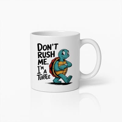 Grappige Schildpad Mok | Don’t Rush Me I’m a Turtle Koffiebeker | Schattig Dier Cadeau 330ml