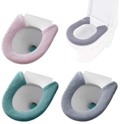 3-delige wc-brilwarmer, comfortabele wc-brilhoes, warme toiletbrilmat, universele toiletbrilmat in 3 kleuren