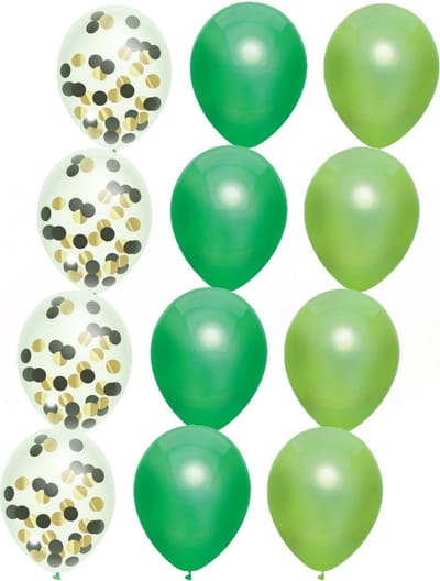 Haza Verjaardag ballonnen - 18x - groen-kleuren-mix - 30 cm - feestversiering