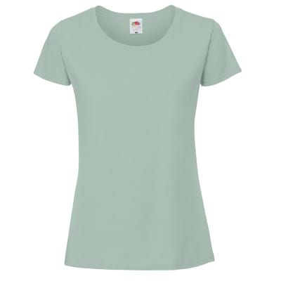 Fruit Of The Loom Vrouwen / Dames Ringgesponnen Premium T-Shirt (Salie)