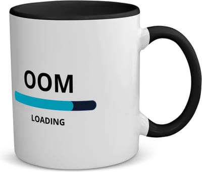 Akyol - oom loading koffiemok - theemok - zwart - Oom - ochtendkoffie laden - verjaardagscadeau - verjaardag - cadeau - cadeautje voor oom - oom artikelen - kado - geschenk - gift - 350 ML inhoud