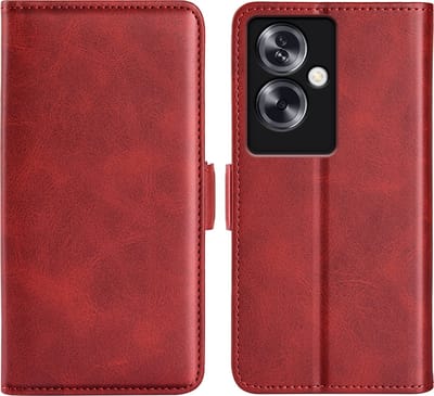 MobyDefend Hoesje - Geschikt voor Oppo A79 / OnePlus Nord N30 SE - Luxe Wallet Book Case (Sluiting Zijkant) - Rood