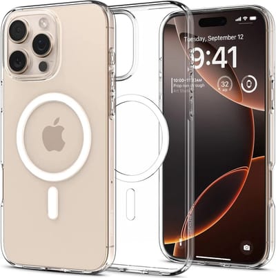 Spigen Liquid Crystal MagFit Hoesje Geschikt voor Apple iPhone 16 Pro Max - Compatibel met MagSafe - Back Cover TPU Transparant